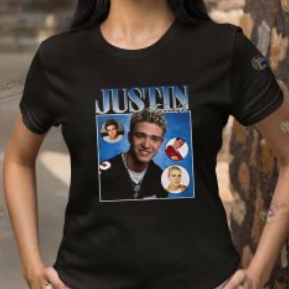 Vintage Justin Timberlake Shirt Gift Funny Black Women’s Size Medium T-Shirt